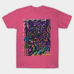 FLOWERED VORTEX OVER TESSELATION T-Shirt